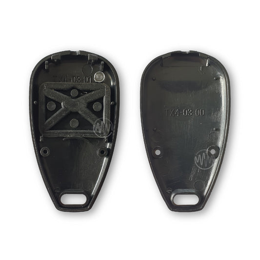 Black replacement remote casing for AVS TX4-03 series car alarm remote