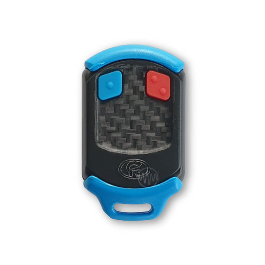 Centsys Nova blue & black remote for gates with 2 multicoloured buttons