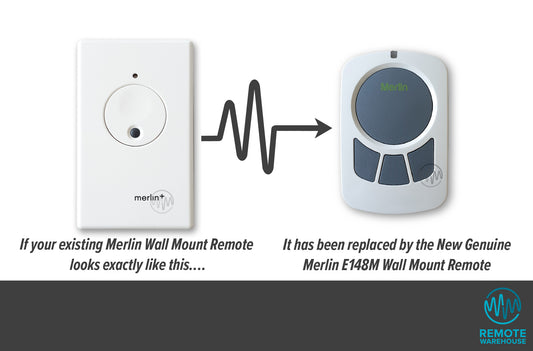 Merlin CM128 white wall switch is replaced with Merlin E148M white & grey wall switch