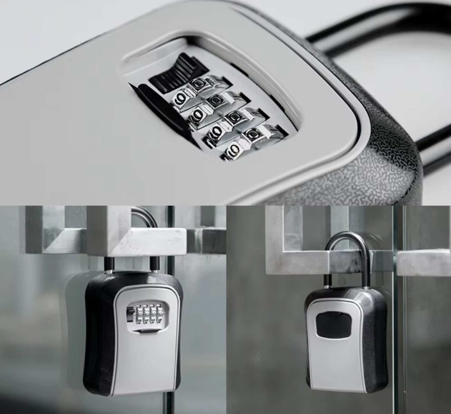 Remote Warehouse Black Curve Lock Box with Shackle - Small