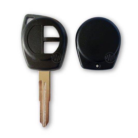 Replacement black 2 button car key shell with metal key blade attached for Suzuki