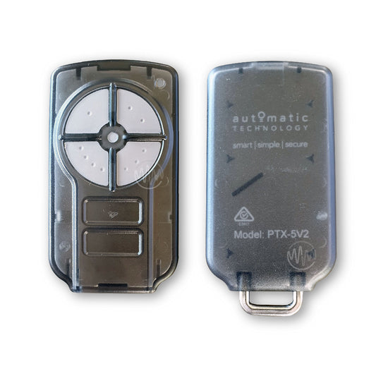 Grey replacement remote casing for PTX-5v2 model garage remotes