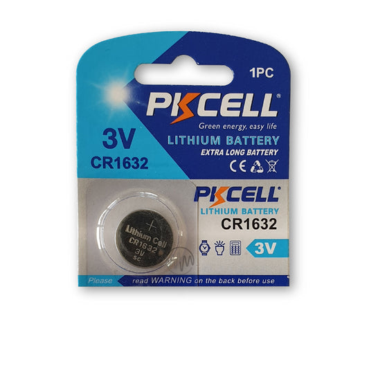 CR1632 3 Volt size Lithium battery, 1 piece, PK Cell brand