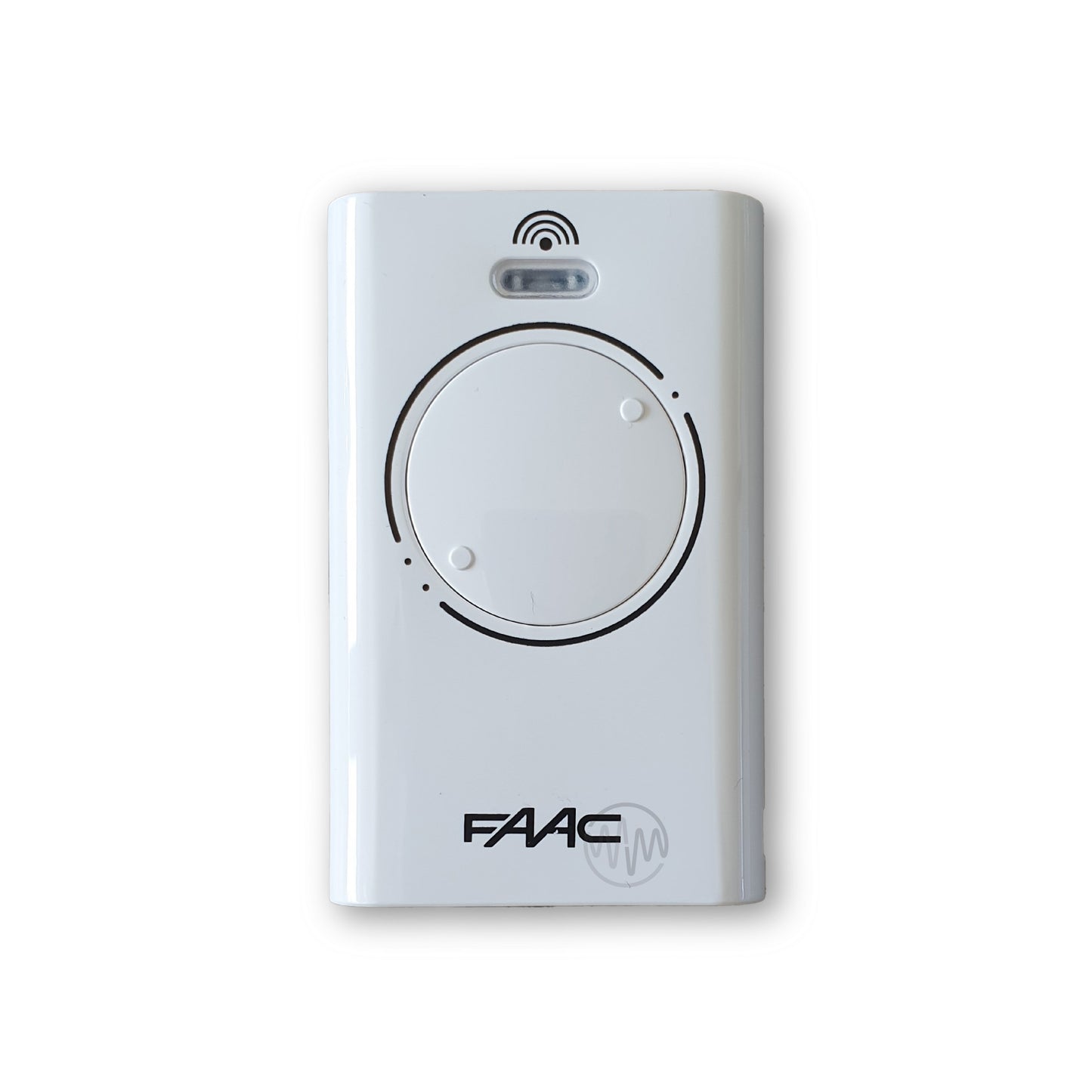 Faac white 2 button with black circle XT2 868 SLH LR gate remote