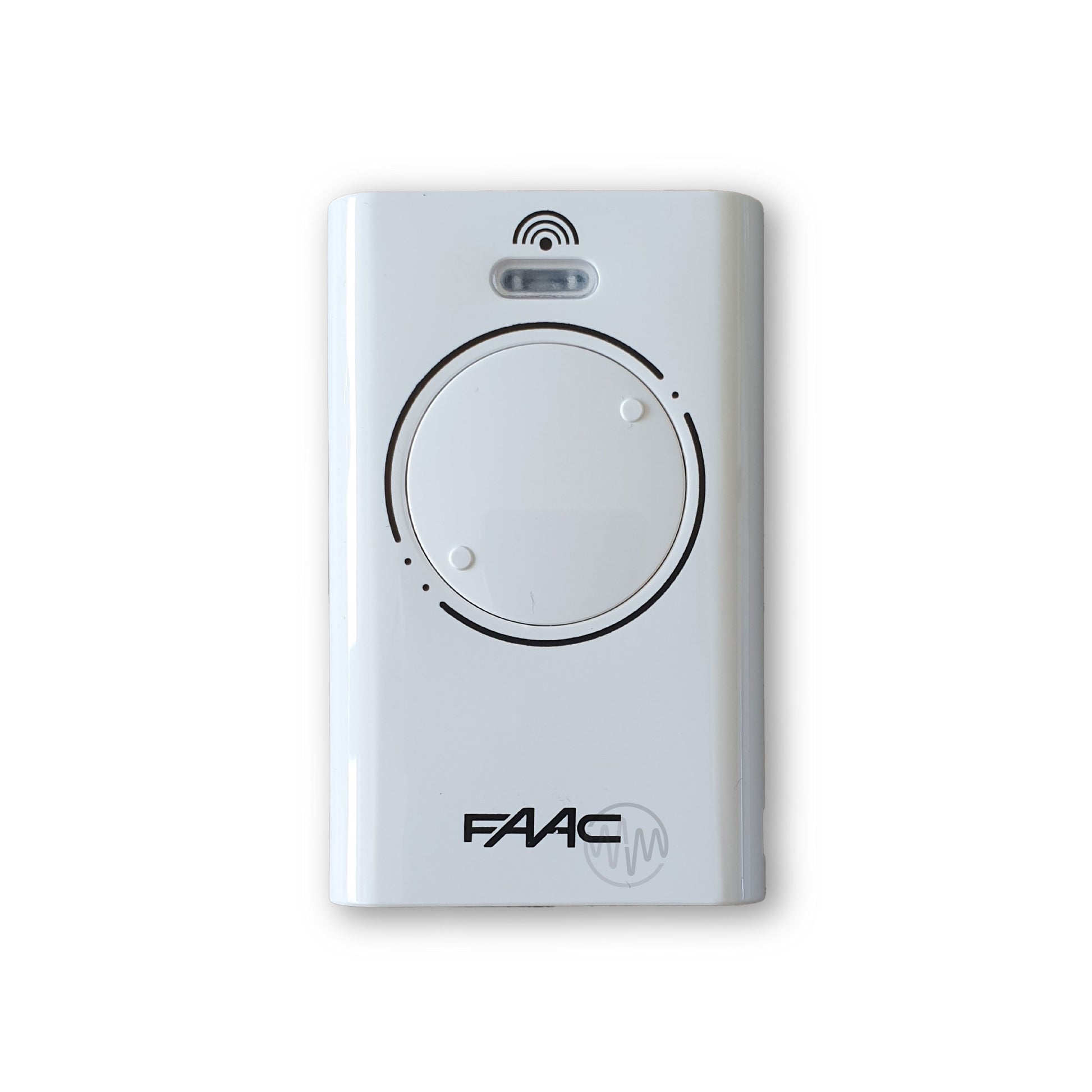 Faac white 2 button with black circle XT2 868 SLH LR gate remote