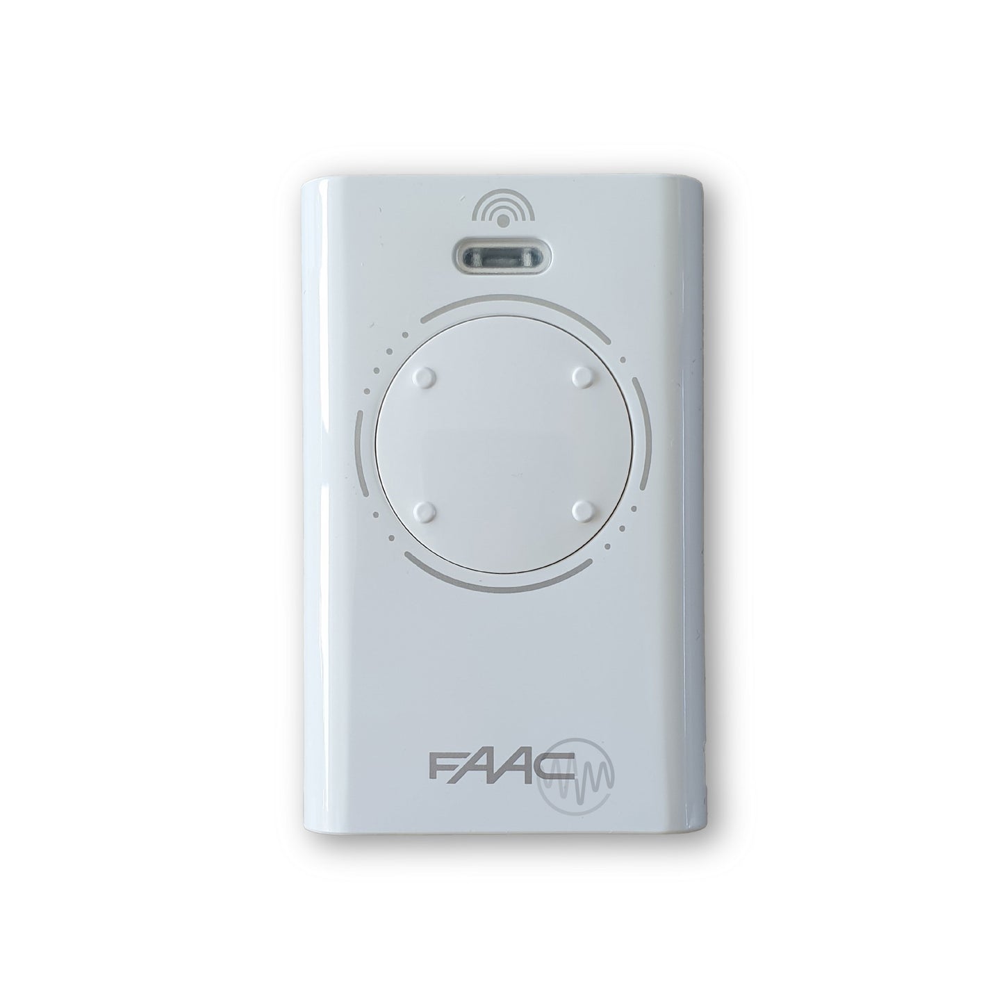 Faac white 4 button with grey circle XT4 433 SLH LR gate remote