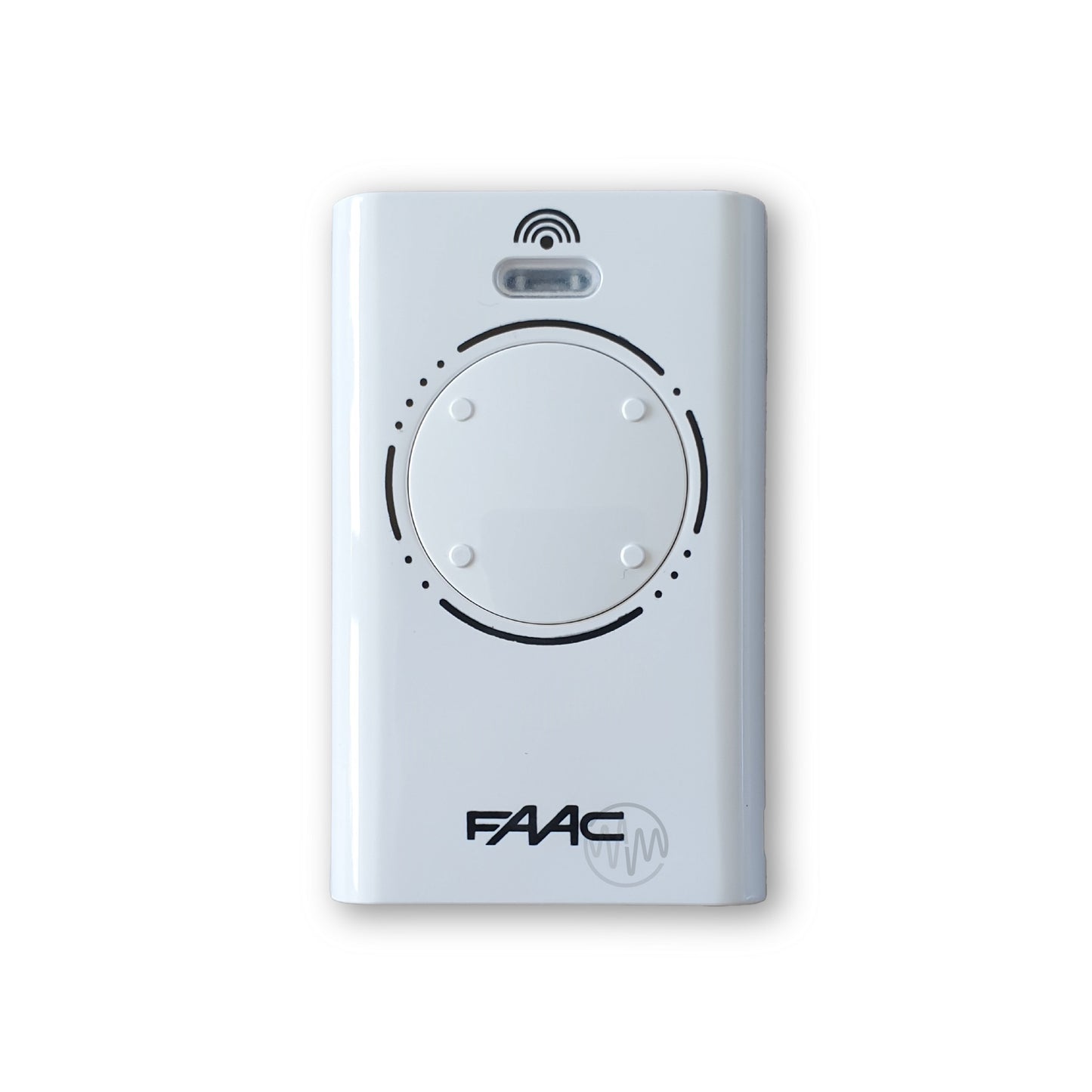 Faac white 2 button with black circle XT2 868 SLH LR gate remote
