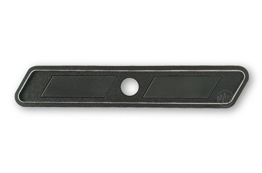 Lock Focus V9 black textured metal garage lock faceplate