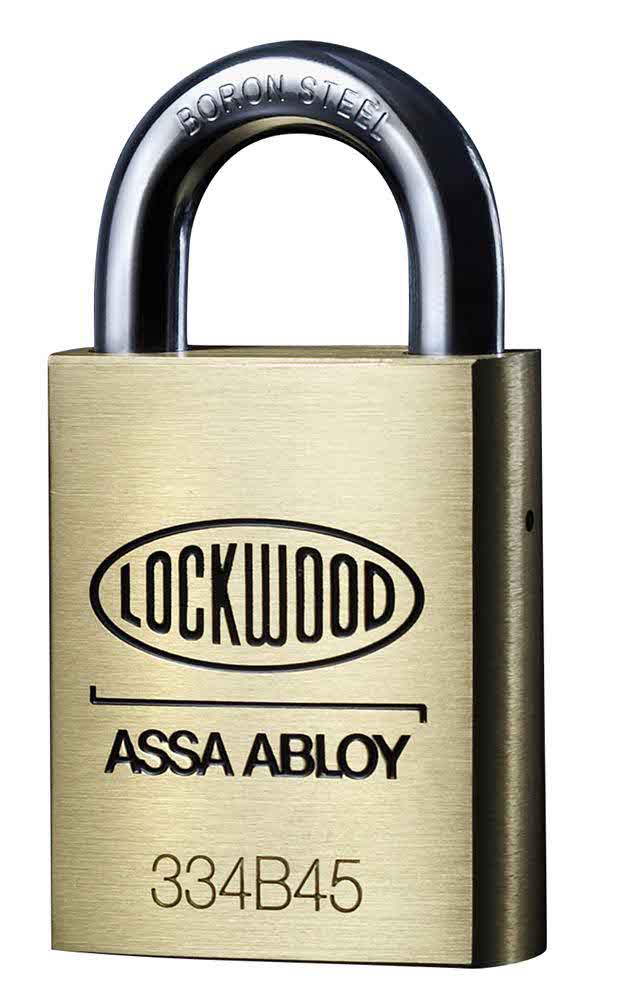 Lockwood Assa Abloy 334B45 brass padlock