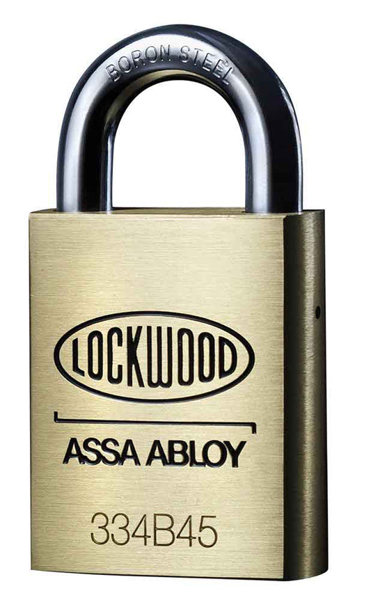Lockwood Assa Abloy 334B45 brass padlock