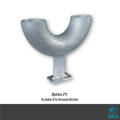 Anka-U solid metal in ground security floow anchor 