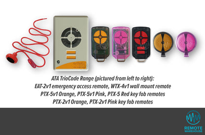 ATA TrioCode range of garage & gate remote controls 