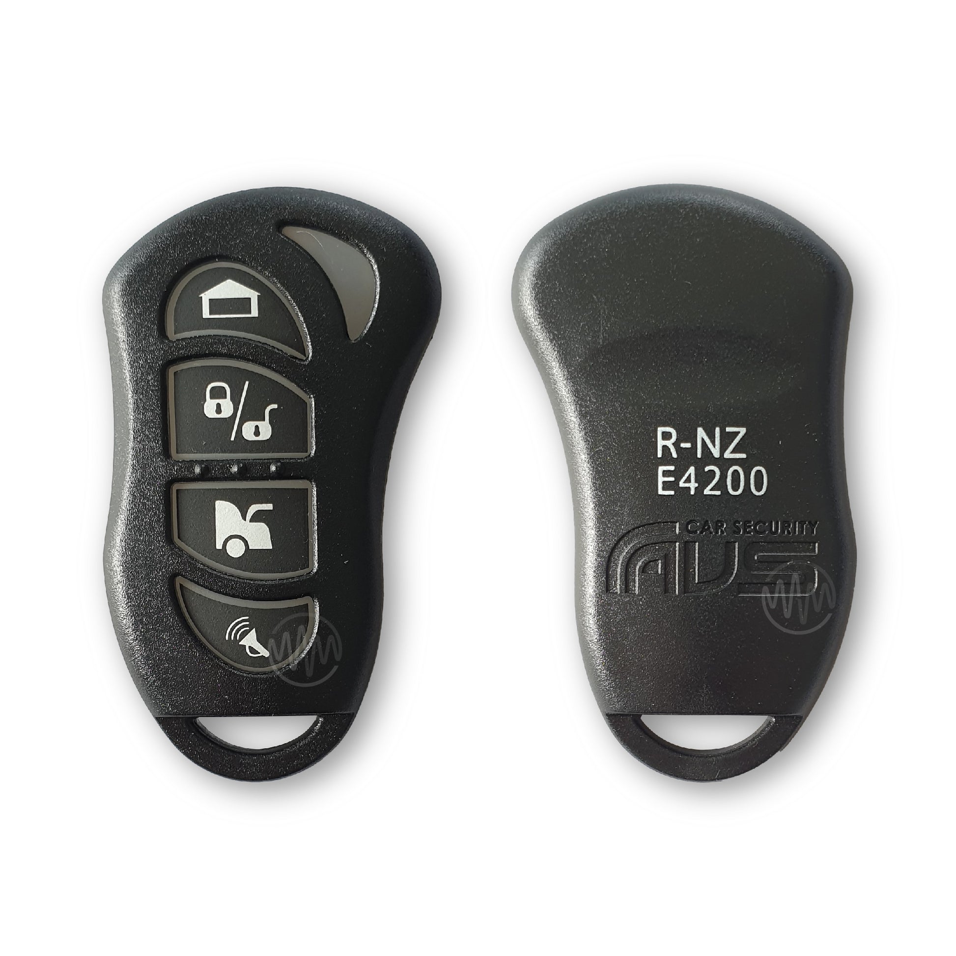 Black replacement remote casing for AVS TX4-04 AS  series car alarm remote