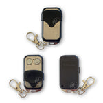 Black & Silver 2 button Activor branded home alarm remote shown with slider up & down