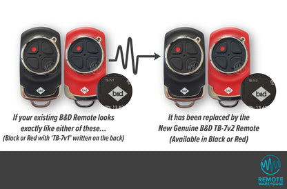 B&D Tri-Tran TB-7V1 Garage Door Remote