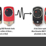B&D TB6 remotes are updated to B&D TB-7v1 red or black segmented 4 button garage remotes