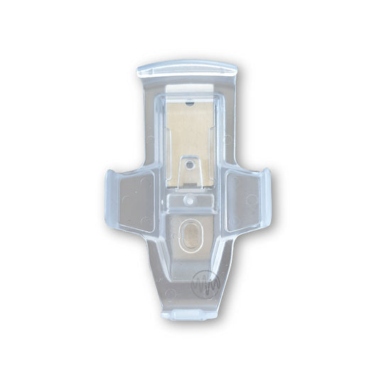 Clear plastic sun visor clip attachment to fit TB6 garage door remotes