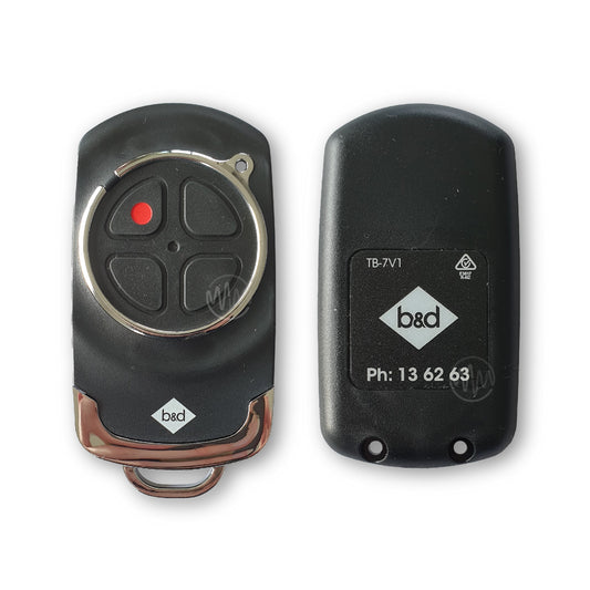 Black replacement remote casing for B&D TB7 garage door remote