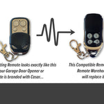 CASAR black & silver ABCD button remotes are replaced with Chrome & black slider remote with 4x numbered buttons