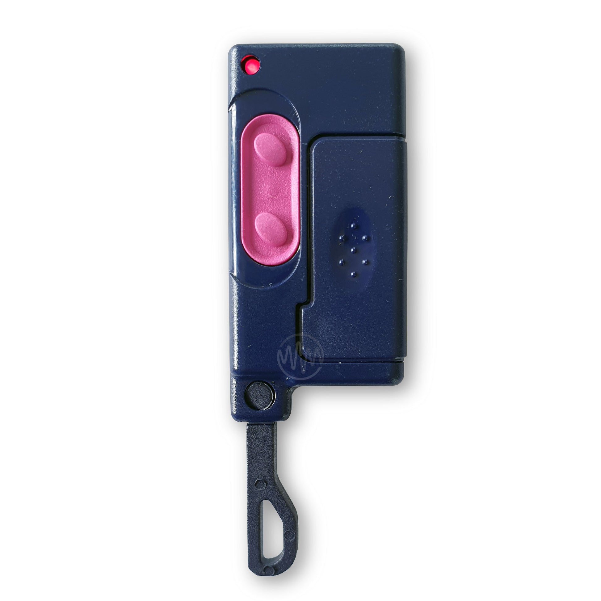 Came TOP-432S purple blue rectangle gate remote with pink buttons