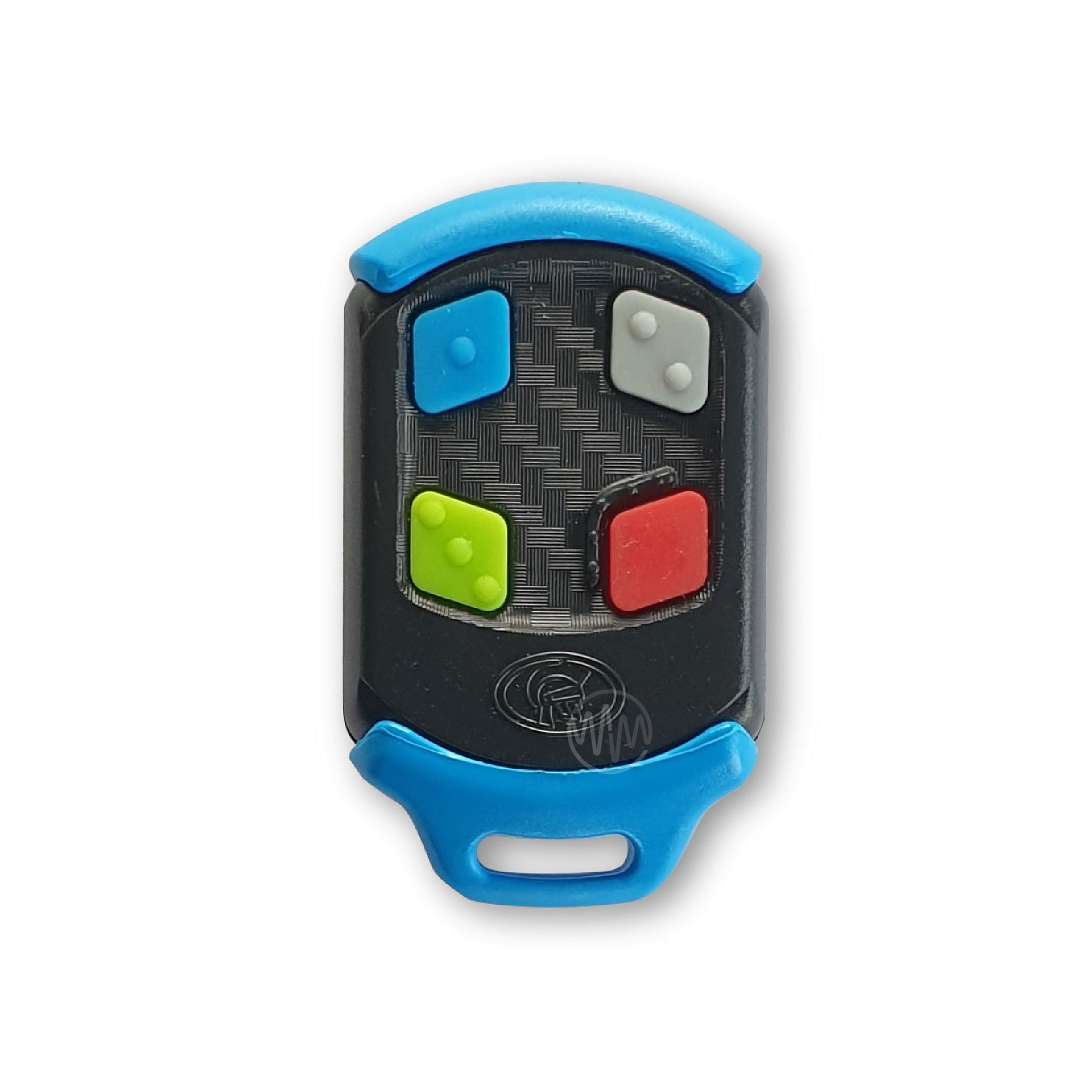 Centsys Nova blue & black remote for gates with 4 multicoloured buttons