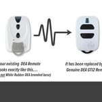 DEA white Mio remote is replaced with DEA GTI2 white with 2 black buttons remote