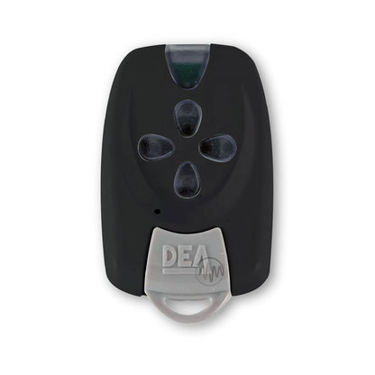 DEA Mio TR4N Black 4 button grey rubber base garage & gate remote