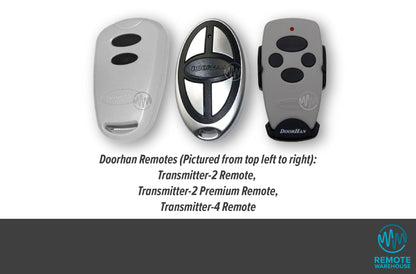 Collection of genuine Doorhan branded garage & gate remote controls