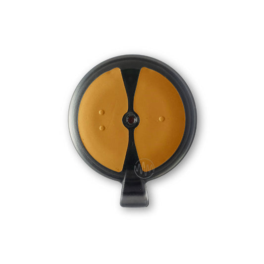 Dominator PTX-2v1 garage & gate remote with frosted grey round case & 2 orange buttons