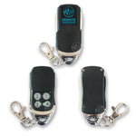 Compatible black & chrome keyring 4 button garage remote for Homentry HE60 series openers