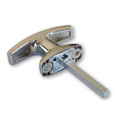 Lock Focus metal front fix T Handle lock for garage doors back view