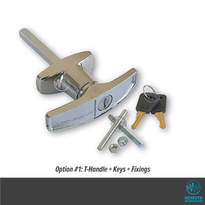 Lock Focus rear fix t handle with  keys & fixings