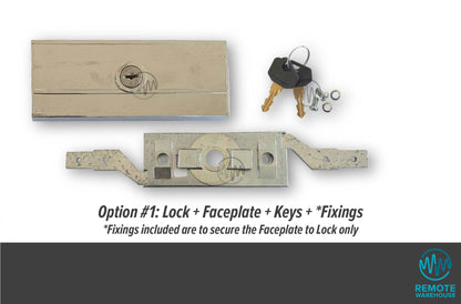 Lock Focus V1 roller door lock system set with keys & fixings