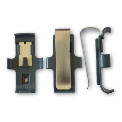 Grey plastic sun visor clip attachment to fit PTX-4 garage door remotes