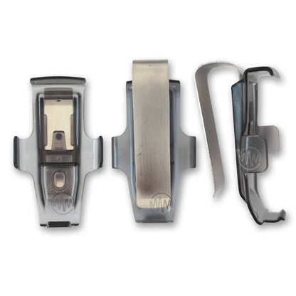 Frosted grey sun visor clip accessory for PTX-5 garage door remotes