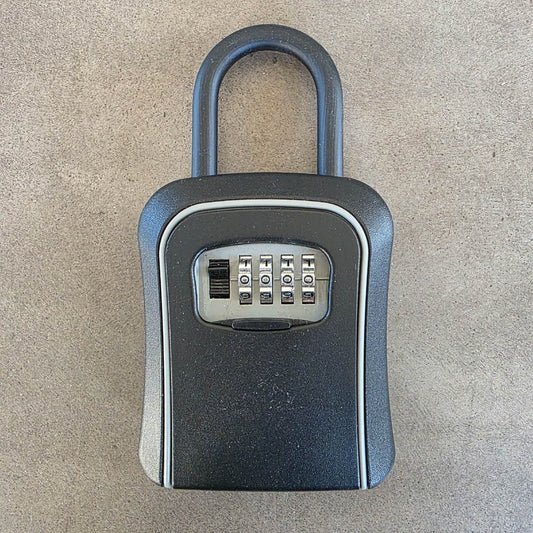 Remote Warehouse Black Curve Lock Box with Shackle - Small