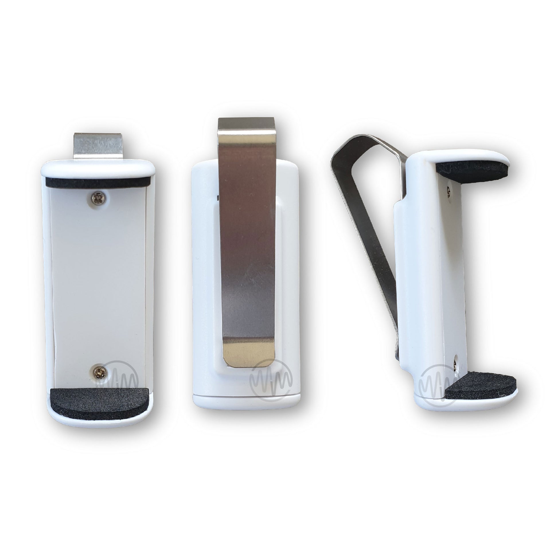 White extendable sun visor clip attachment to fit most garage & gate remotes
