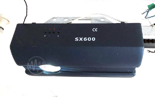 Side view of SX600 garage door opener motor