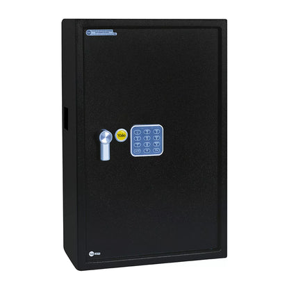 Front of Yale Black Large Electronic Key safe with digital keypad.