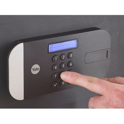 Close up of Yale Maximum Security Safe keypad 