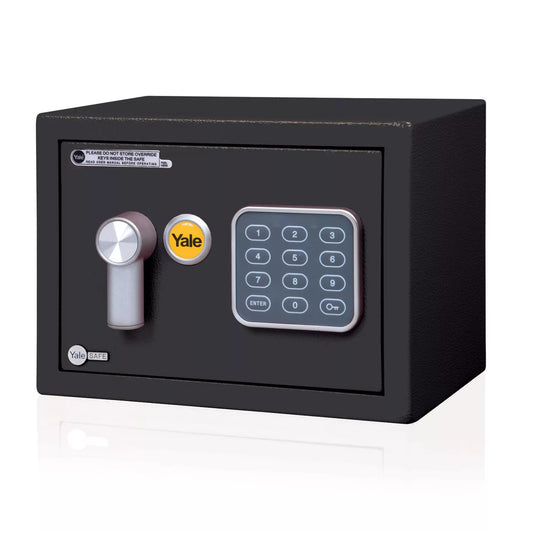 Yale black mini safe with digital key pad