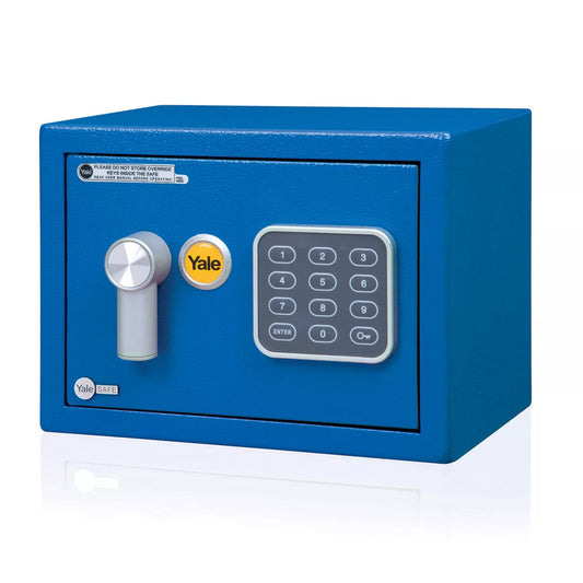Yale blue mini safe with digital key pad