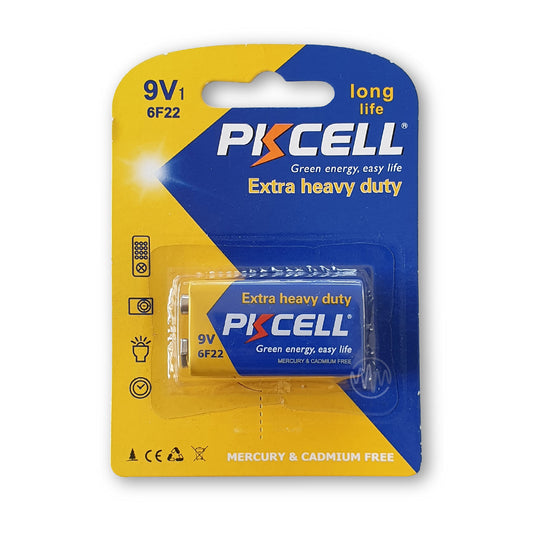 9 Volt size Alkaline battery, 1 piece, PK Cell brand
