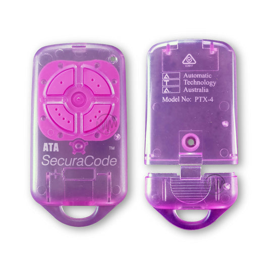 Pink replacement remote casing for PTX-4 model garage remotes