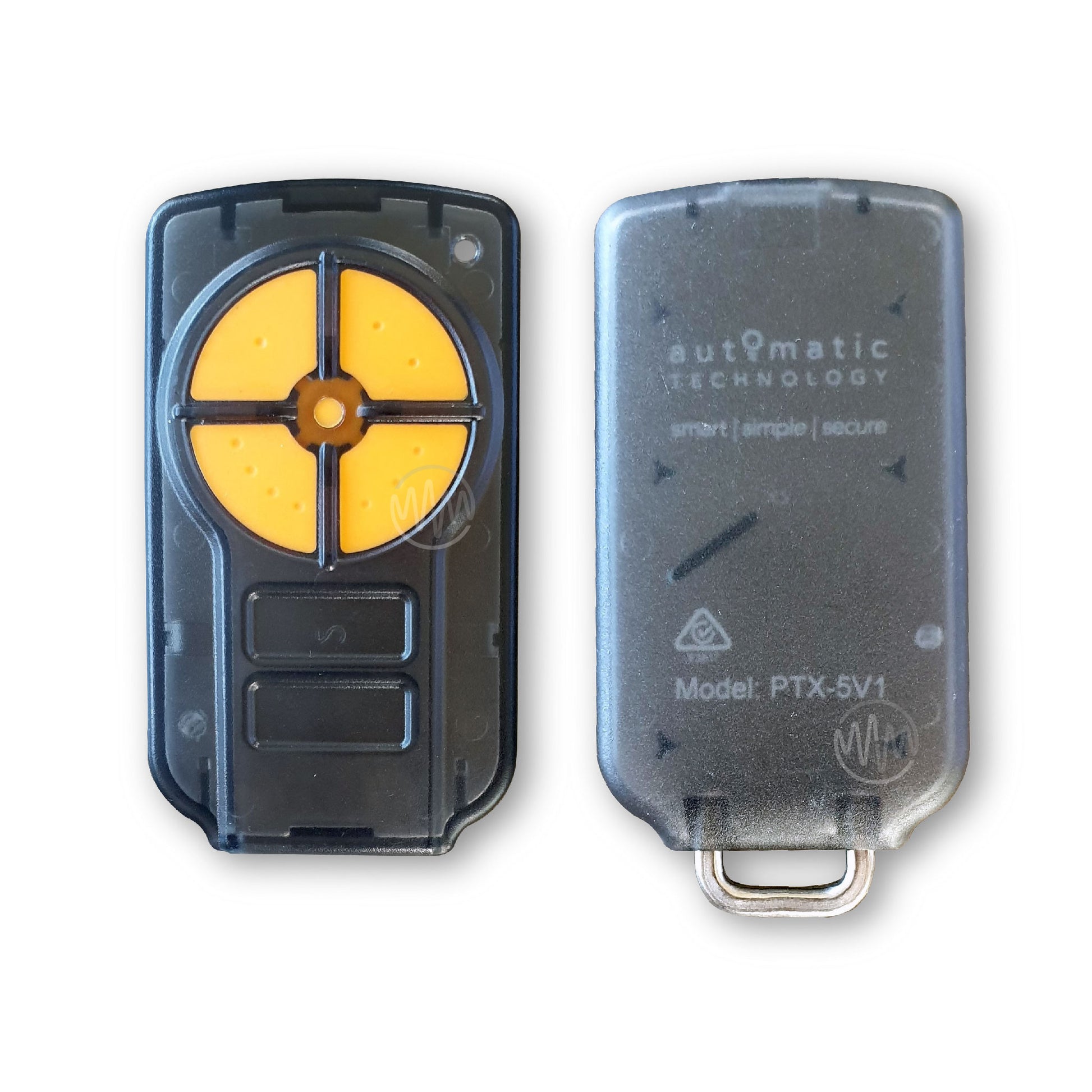 Grey replacement remote casing for PTX-5v1 model garage remotes