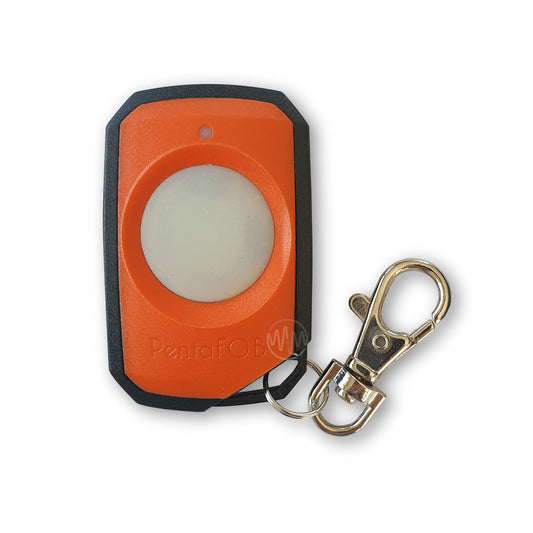 Orange Pentafob FOB43301L remote with 1 large white rubber button 