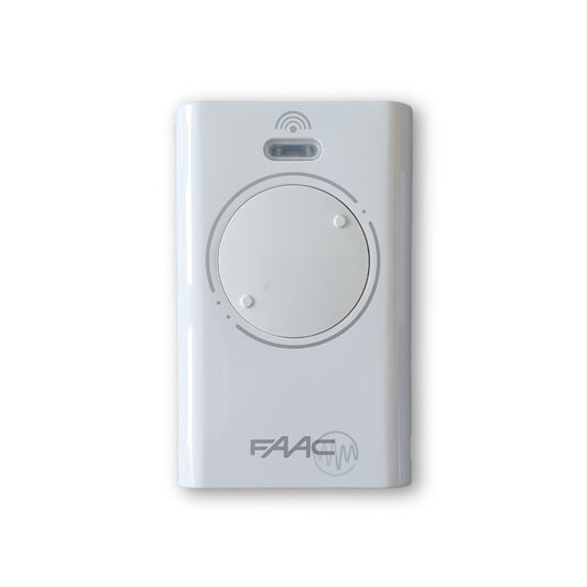 Faac white 2 button with grey circle XT2 433 SLH LR gate remote