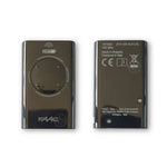 Front & back of Faac black XT4 433 SLH LR 4 button gate remote 