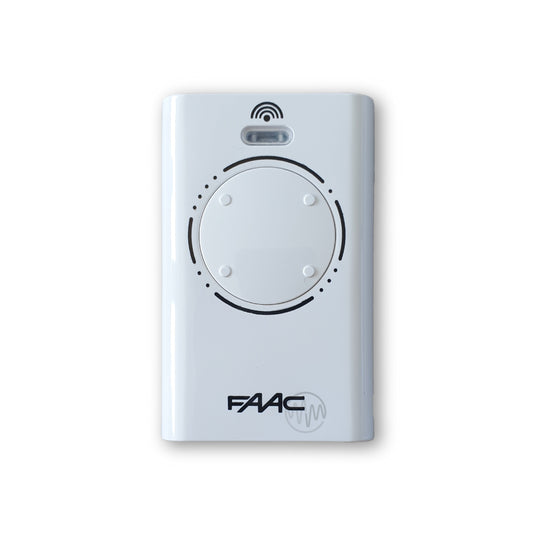 Faac white 2 button with black circle XT2 868 SLH LR gate remote