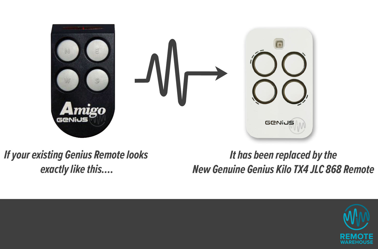 Genius Amigo JA334 868 Garage & Gate Remote